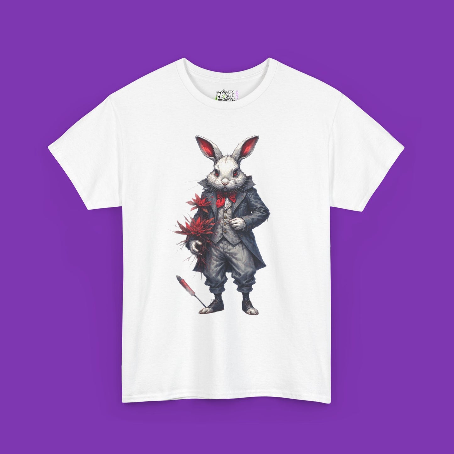 The Red Timekeeper – Crimson Oath White Rabbit Tee