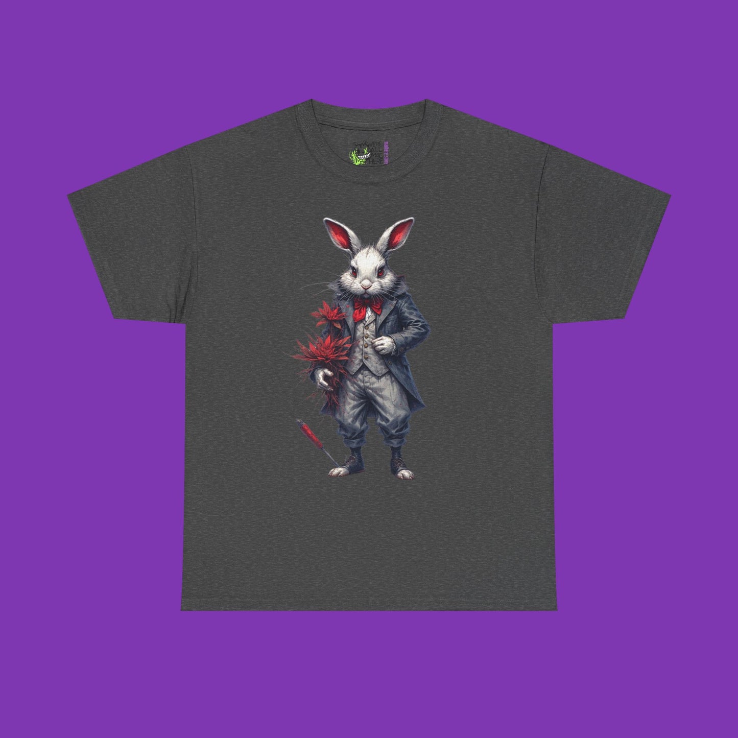 The Red Timekeeper – Crimson Oath White Rabbit Tee