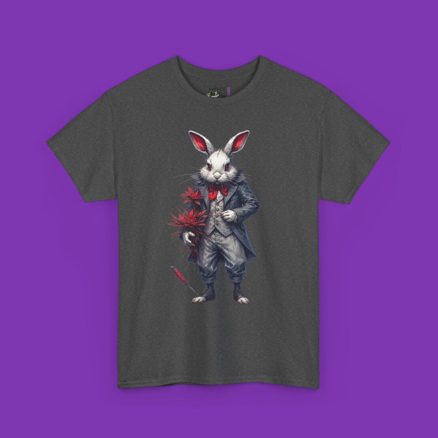 The Red Timekeeper – Crimson Oath White Rabbit Tee
