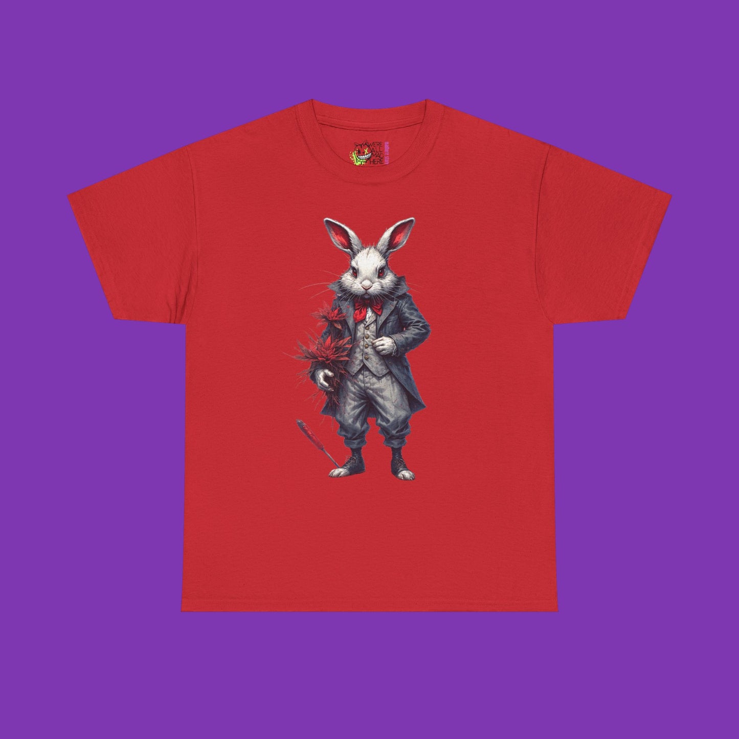 The Red Timekeeper – Crimson Oath White Rabbit Tee