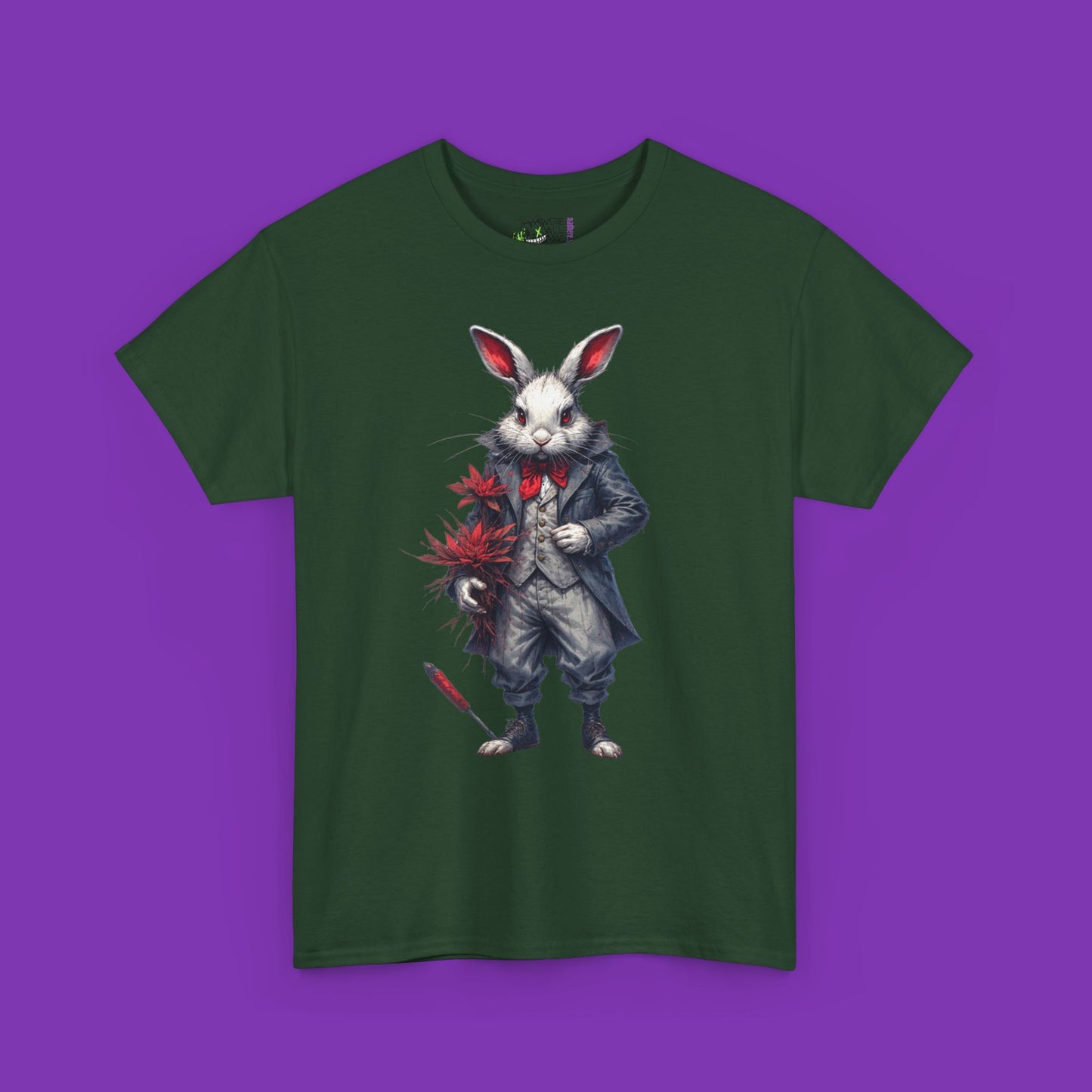 The Red Timekeeper – Crimson Oath White Rabbit Tee
