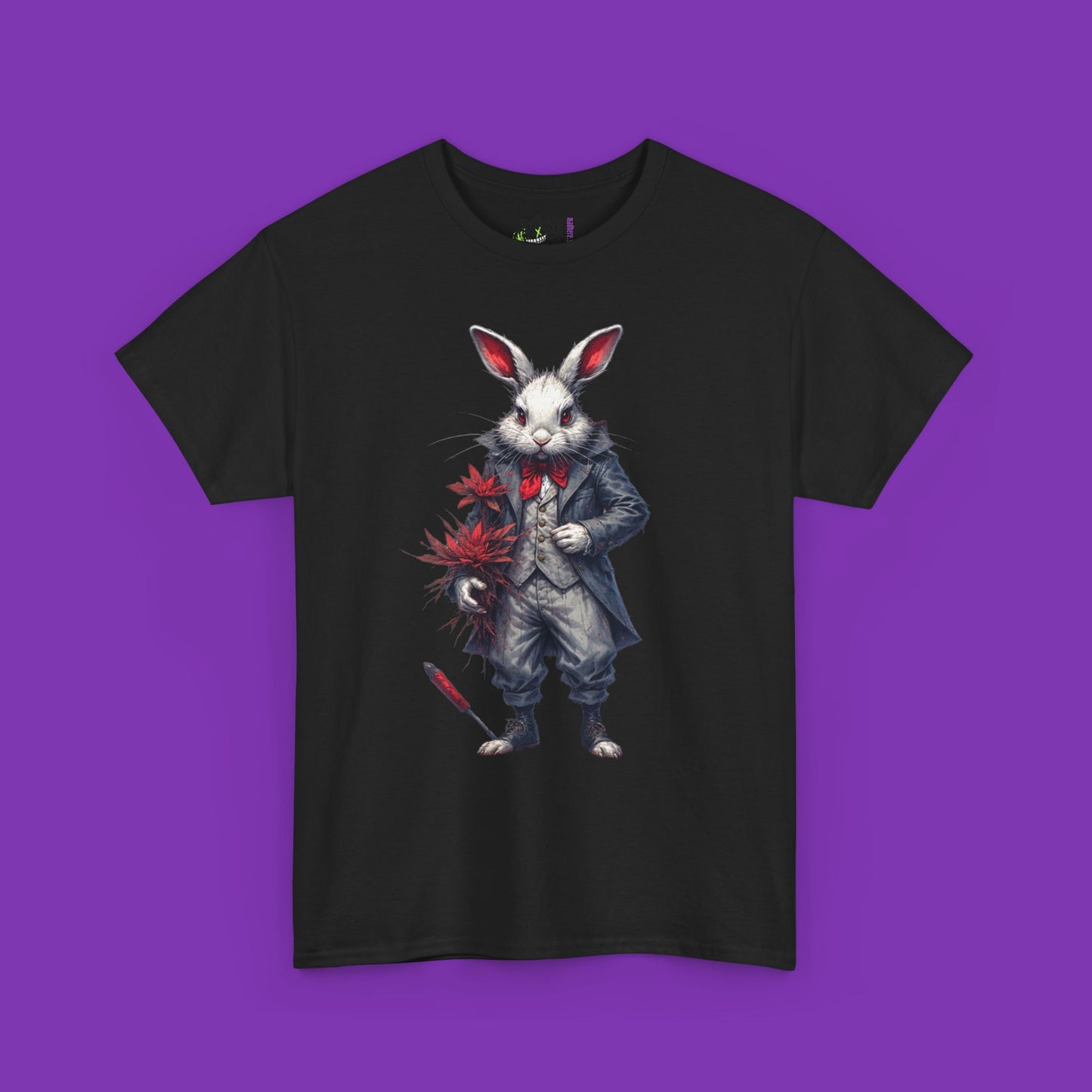 The Red Timekeeper – Crimson Oath White Rabbit Tee