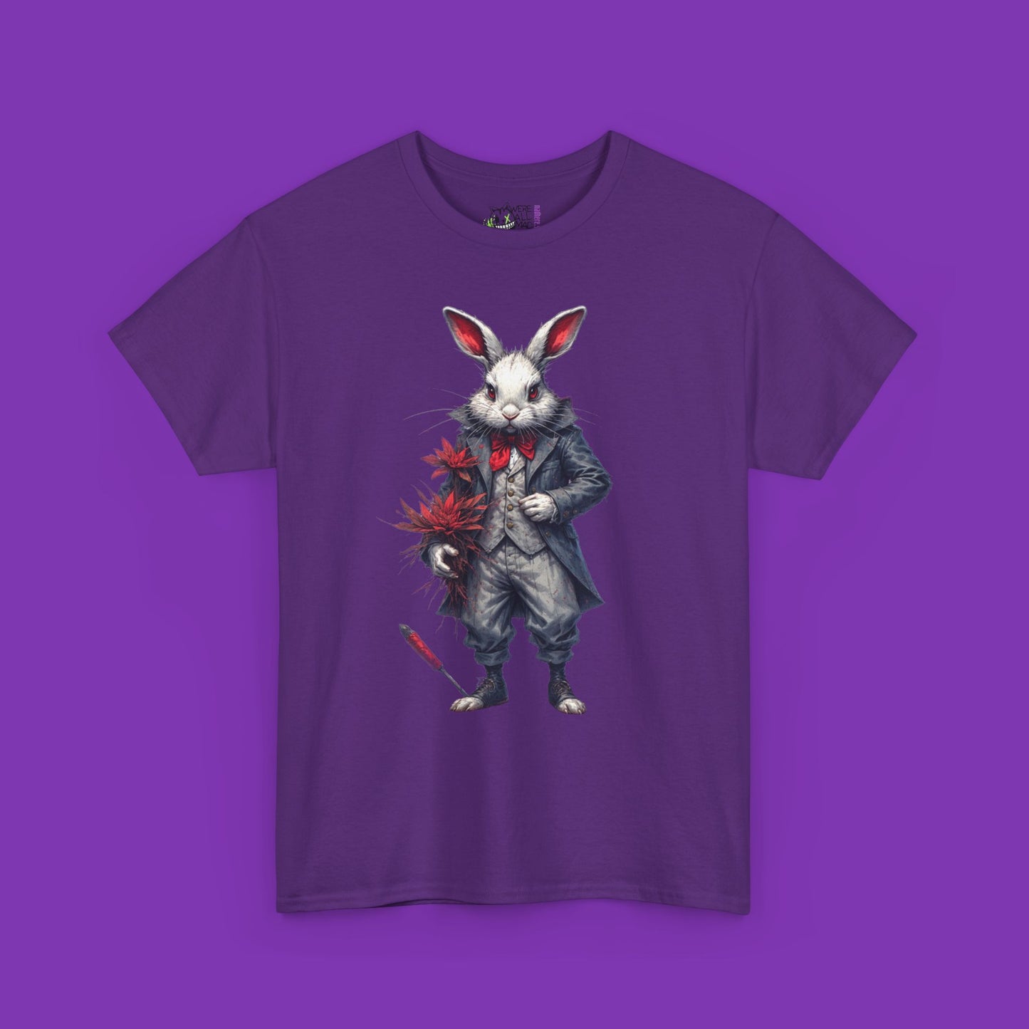 The Red Timekeeper – Crimson Oath White Rabbit Tee