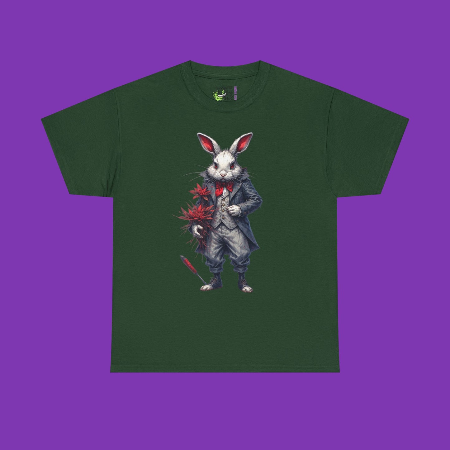 The Red Timekeeper – Crimson Oath White Rabbit Tee